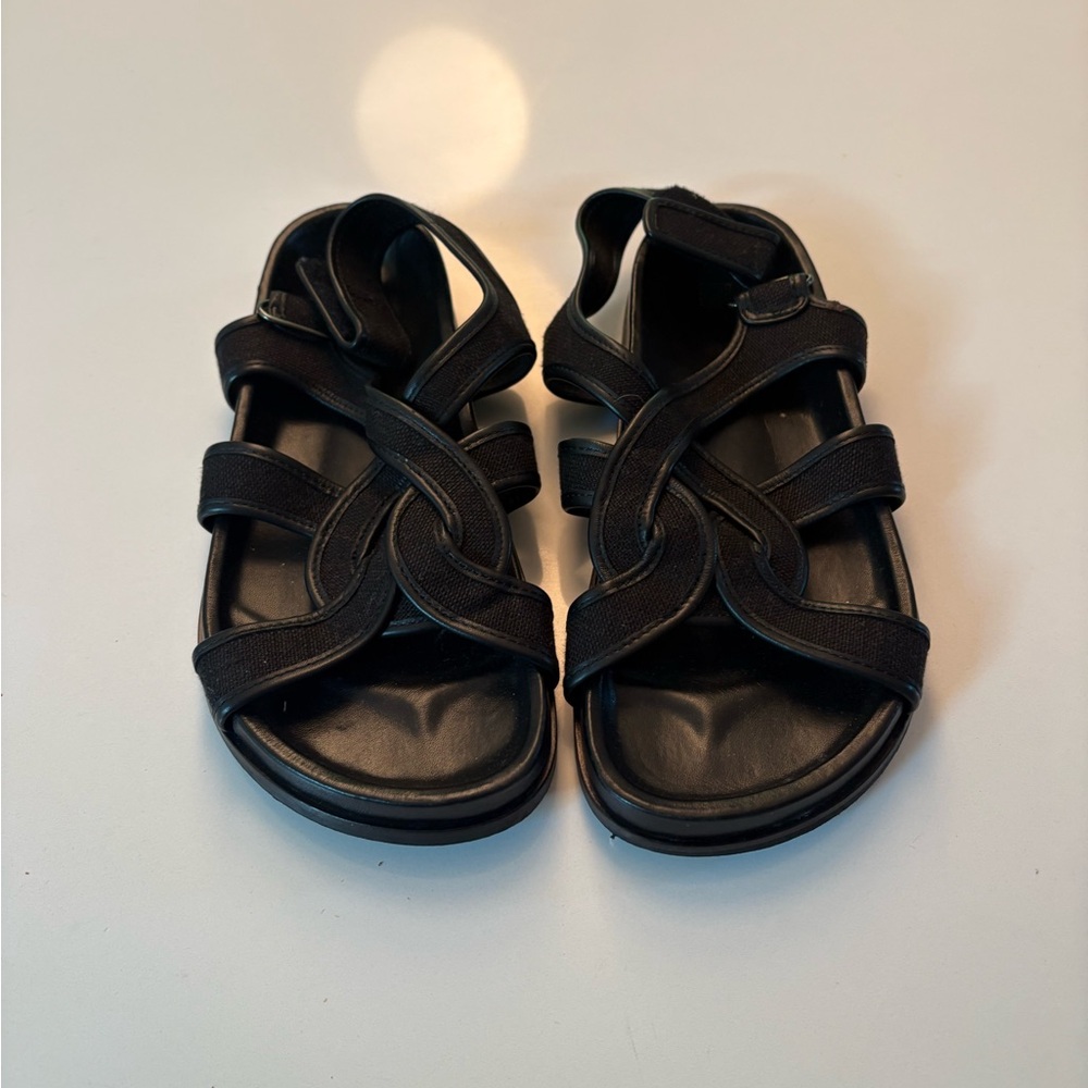 Toteme Black Sandals Minimalist Summer Footwear